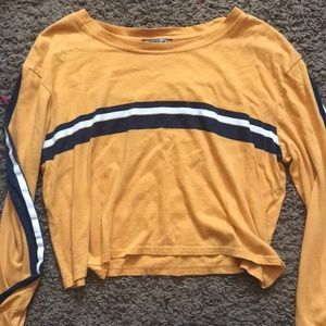 Side/ front striped long sleeve